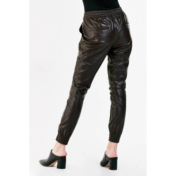 NEW DEAR JOHN DENIM super high rise cropped jacey jogger in coffee - Picture 2 of 4